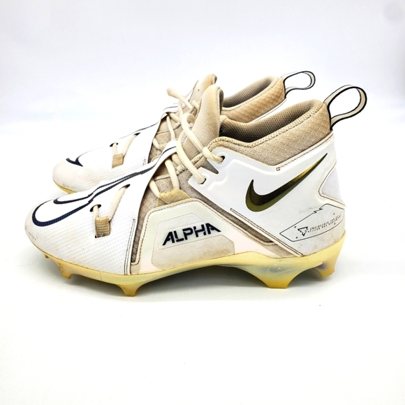 Nike Shoes Men 9 Alpha Menace Pro 3 White Black Football Cleats CT6649-105 - Picture 1 of 12